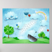 Regen der Blume Poster (Vorne)