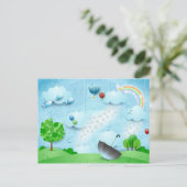 Regen der Blume Postkarte (Stehend Vorderseite)