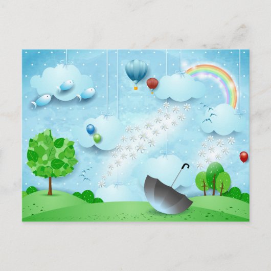 Regen der Blume Postkarte (Vorderseite)