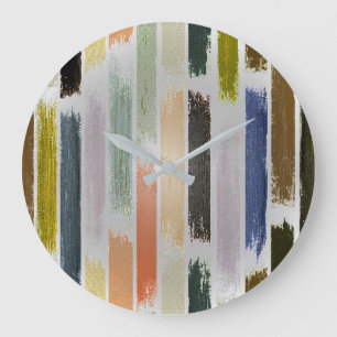 Regen der Farben 5 Große Wanduhr