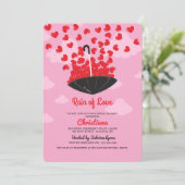 Regen der Liebe Einladung (Stehend Vorderseite)