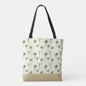 Regen der weißen Blume Monogramm| Gesamtbeutel Tasche (Rückseite)