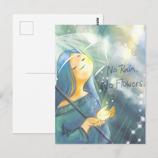 Regen- DNM-Postkarten Postkarte (Vorne/Hinten)