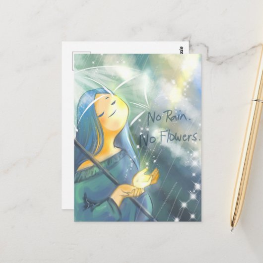 Regen- DNM-Postkarten Postkarte (Vorderseite/Rückseite Beispiel)