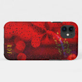 Regen Dotted Red Case-Mate iPhone Hülle (Rückseite (Horizontal))