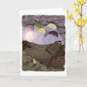 Regen-Drachen Karte (Gelbe Blume)