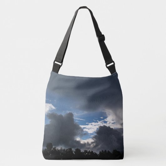 Regen-Duschen u. blaue Himmel Tragetaschen Mit Langen Trägern (Vorderseite)
