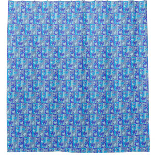 Regen fällt April Duschen Multi Blue Design Duschvorhang