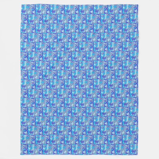 Regen fällt April Duschen Multi Blue Design Fleecedecke (Vorderseite)