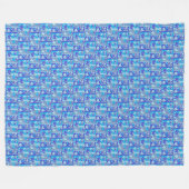 Regen fällt April Duschen Multi Blue Design Fleecedecke (Vorderseite (Horizontal))