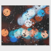 Regen fällt auf das Fenster Geschenkpapier (Flach)