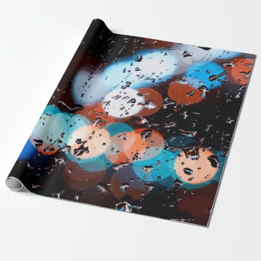 Regen fällt auf das Fenster Geschenkpapier (Ungerollt)