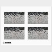 Regen fällt auf das Fenster Rechteckiger Aufkleber (Blatt)