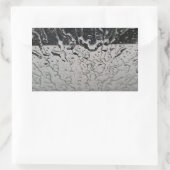 Regen fällt auf das Fenster Rechteckiger Aufkleber (Tasche)