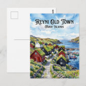 Regen Färöer-Inseln Postkarte (Vorne/Hinten)