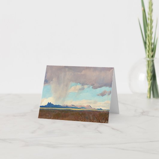 Regen für den Golf von Maynard Dixon Dankeskarte (Vorderseite)