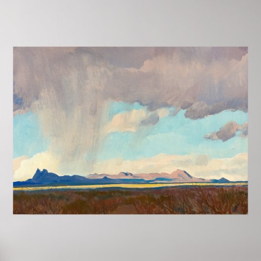 Regen für den Golf von Maynard Dixon Poster (Vorne)