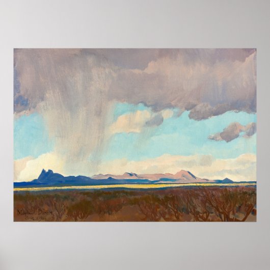 Regen für den Golf von Maynard Dixon Poster (Vorne)