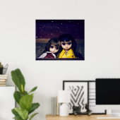 Regen für Tage Poster (Heimbüro)