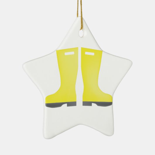Regen-Galoschen Keramik Ornament (Rechts)