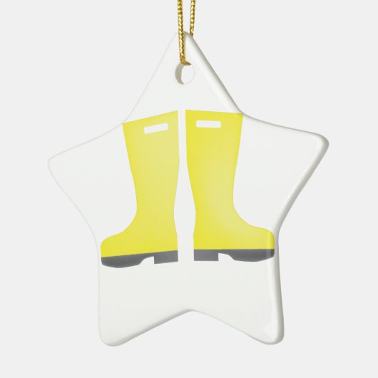 Regen-Galoschen Keramik Ornament (Links)
