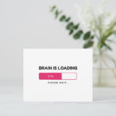 Regen geladen, bitte warten postkarte (Stehend Vorderseite)