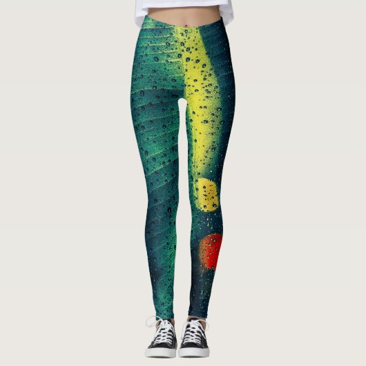 Regen getönt grün leggings (Vorderseite)