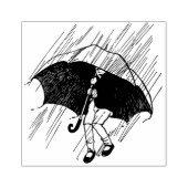 Regen Gummistempel (Prägung)