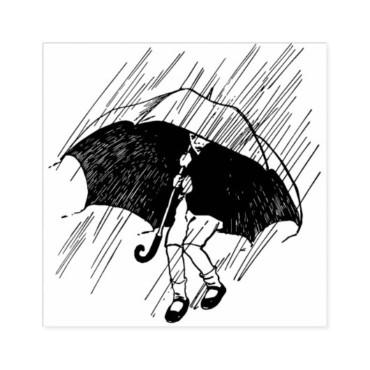 Regen Gummistempel (Prägung)