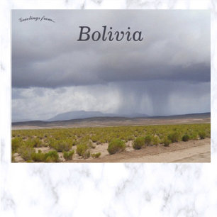 Regen im Altiplano Bolivien Postkarte