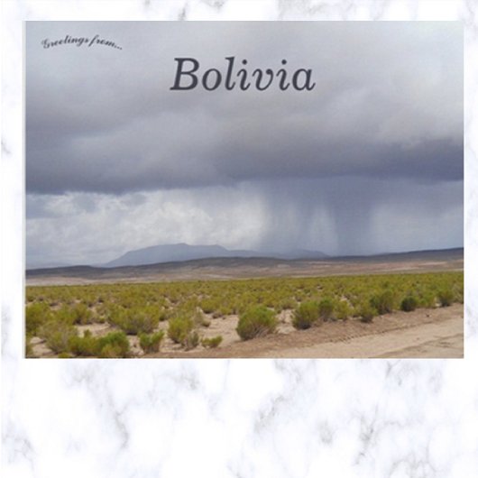 Regen im Altiplano Bolivien Postkarte