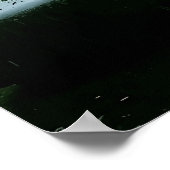 Regen im Zen-Garten mit Ahornbaum und Steinen | Poster (Ecke)