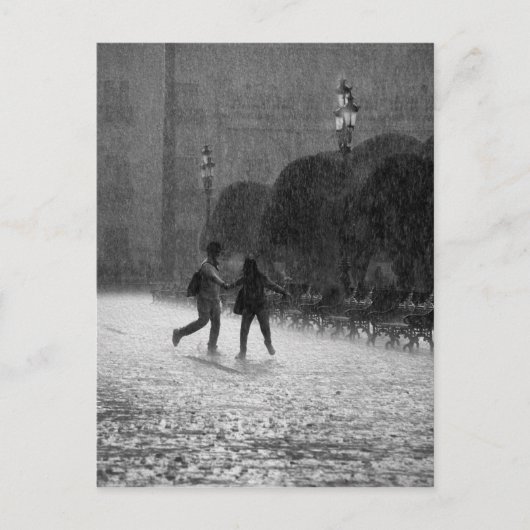 Regen im Zentrum von Leon Guanajuato Mexiko Postkarte (Vorderseite)