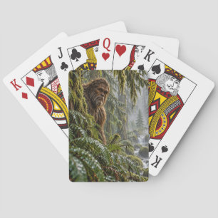 Regen in den Immergrünen Bigfoot Spielkarten