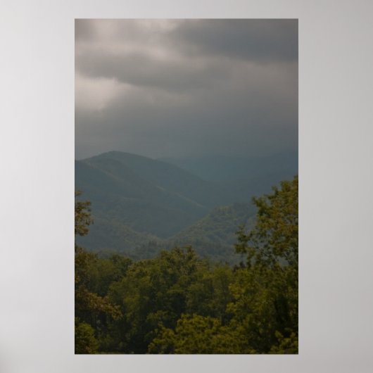 "Regen in den Smoky Mountains" Poster (Vorne)