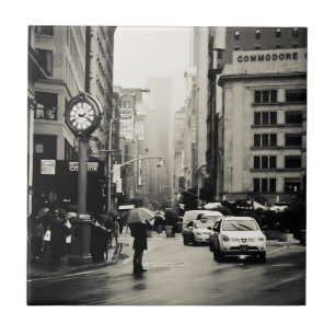 Regen in New York City - Vintage-Stil Fliese