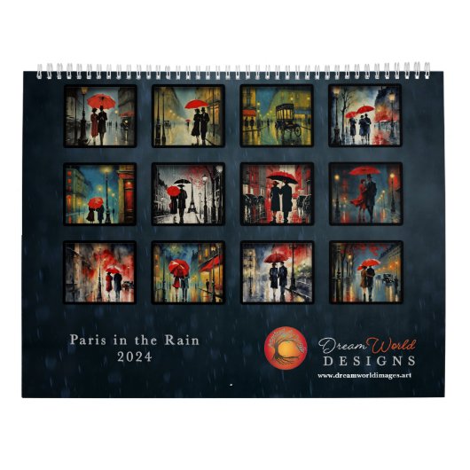 Regen in Paris 2024 - Kalender (Rückseite)