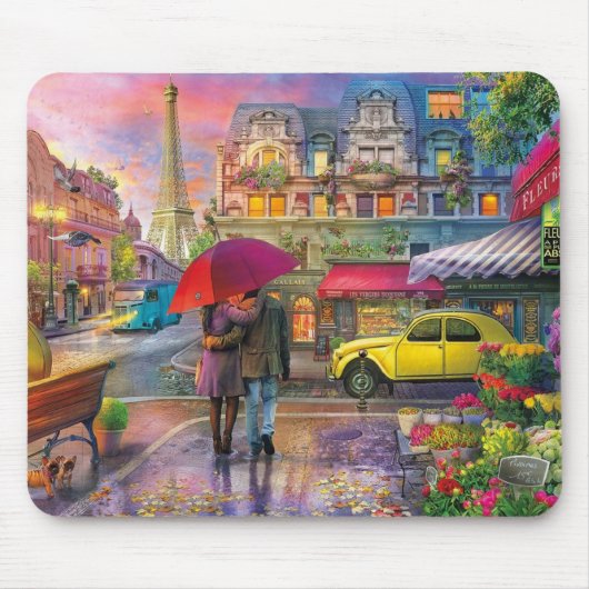 Regen in Paris Fine Art Mousepad (Vorne)