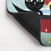 Regen Katze Regenschirm Melonenvogelstar Mousepad (Ecke)