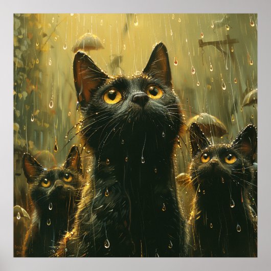 Regen Katzen und Hunde? Poster (Vorne)