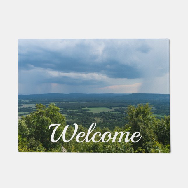 Regen kommt zu Petit Jean Welcome Doormat Fußmatte (Vorderseite)