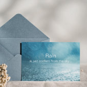 Regen, Konfetti aus dem Himmel - Inspiration Zitat Postkarte
