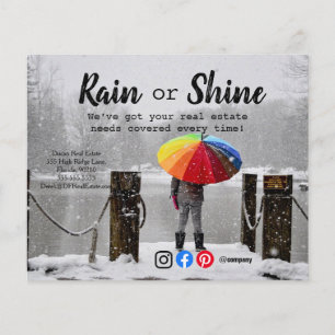 Regen Kunden Empfehlung Immobilienmarketing verkau Flyer