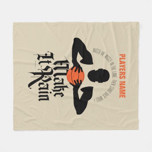 Regen machen (Basketball) Fleece Blanket (Vorderseite (Horizontal))