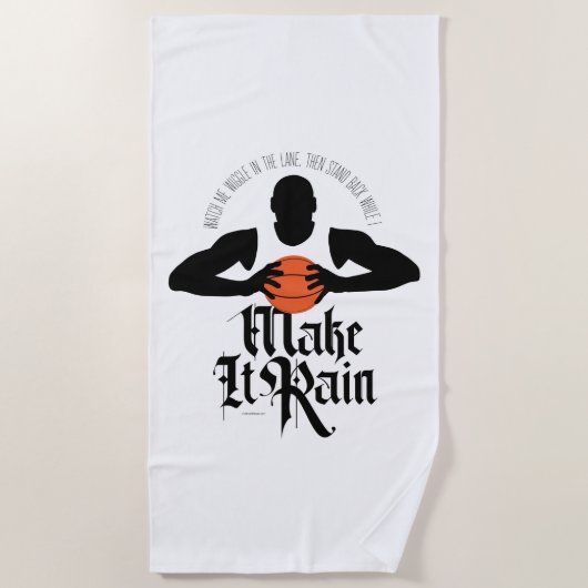 Regen machen (Basketball) Strandtuch (Vorderseite)