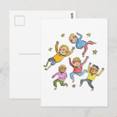 Regen Männer Postkarte (Vorne/Hinten)