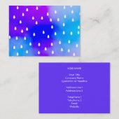 Regen mit blauem und lila bewölktem Himmel Visitenkarte (Vorne/Hinten)