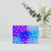 Regen mit blauem und lila bewölktem Himmel Visitenkarte (Stehend Vorderseite)