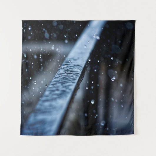 Regen nasse Natur fällt Wandteppich (Vorderseite)