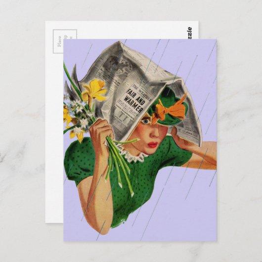 Regen nicht in der Prognose Postkarte (Vorne/Hinten)